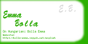 emma bolla business card